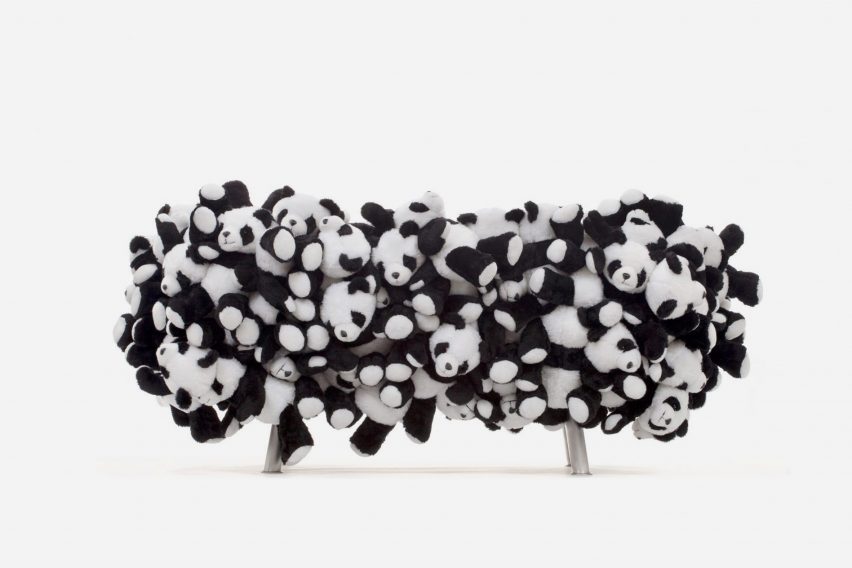 Photo of furniture made from panda toys by Estúdio Campana