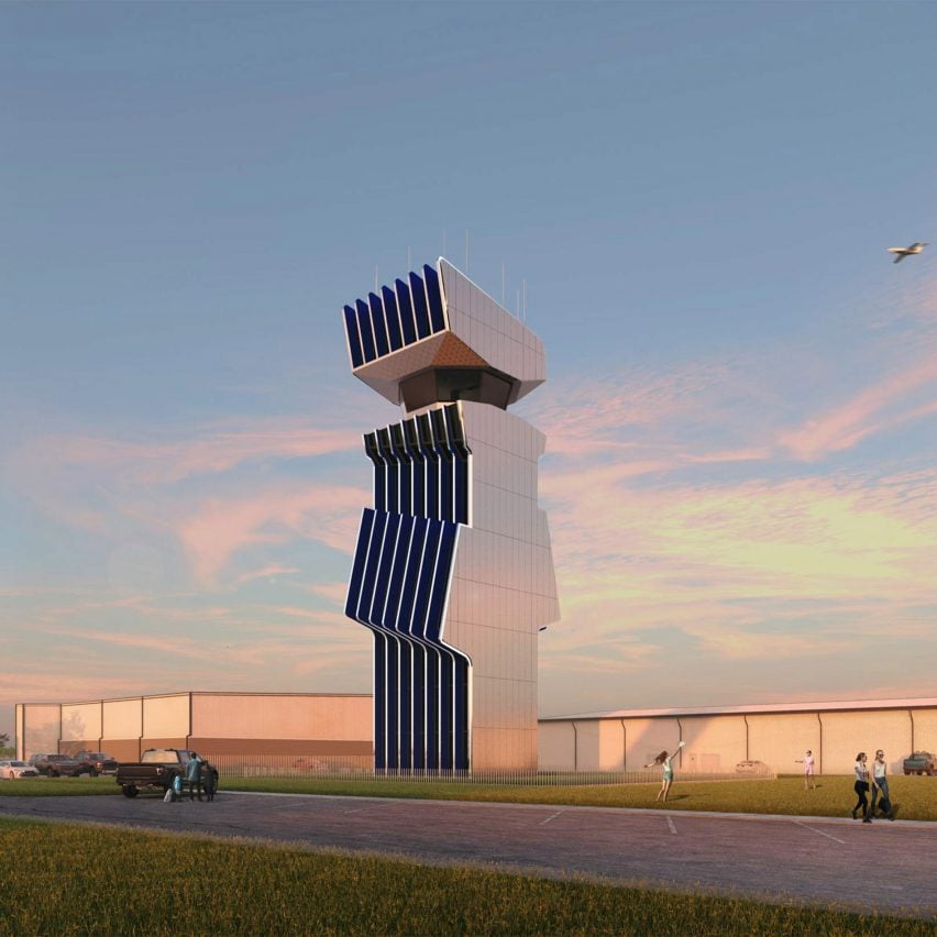 Air traffic control tower in Indiana