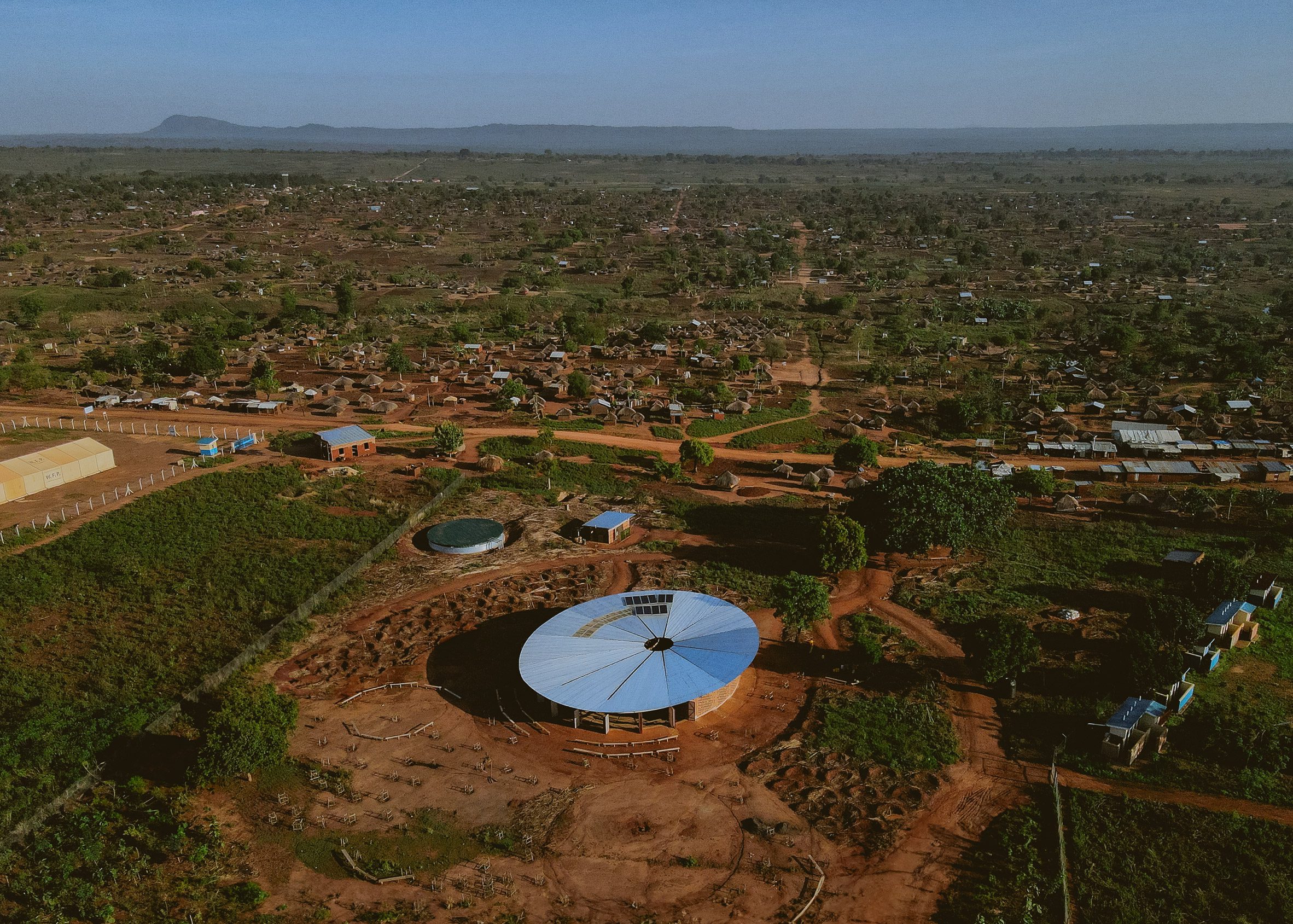 Aerial view of Bidi Bidi in Uganda