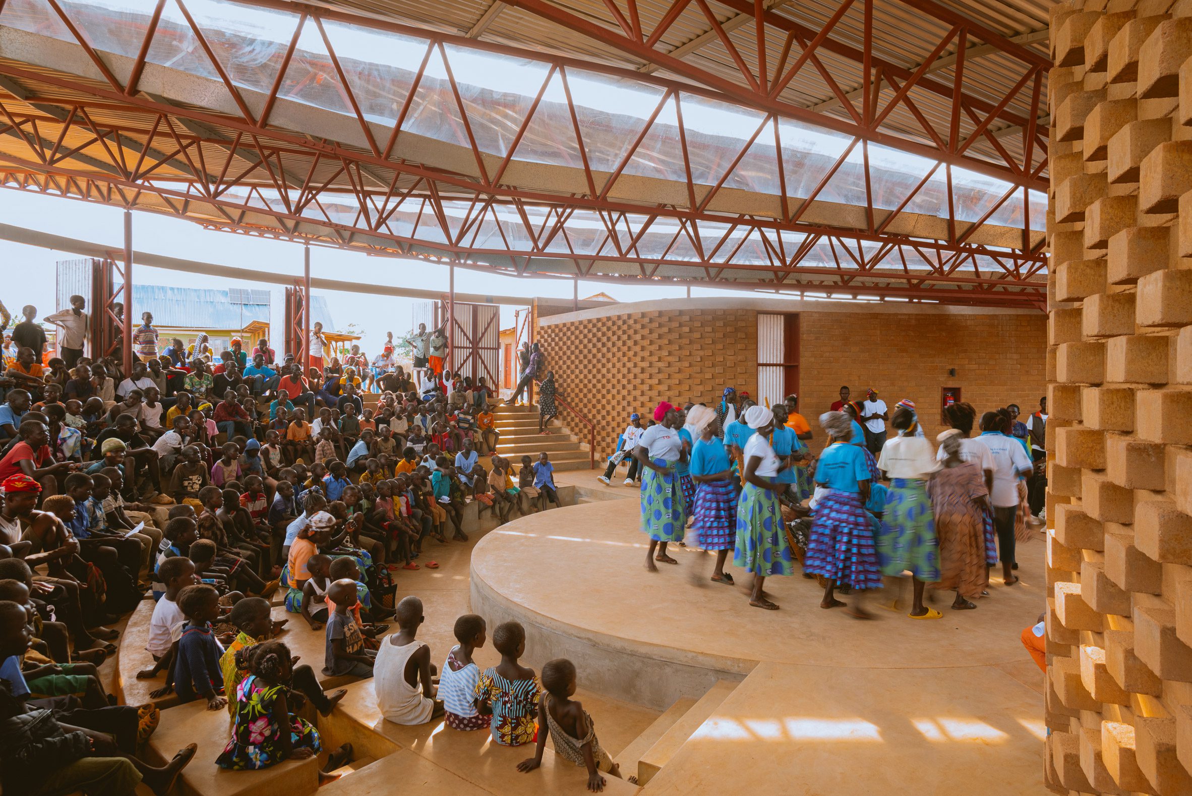 Stage in Ugandan community space