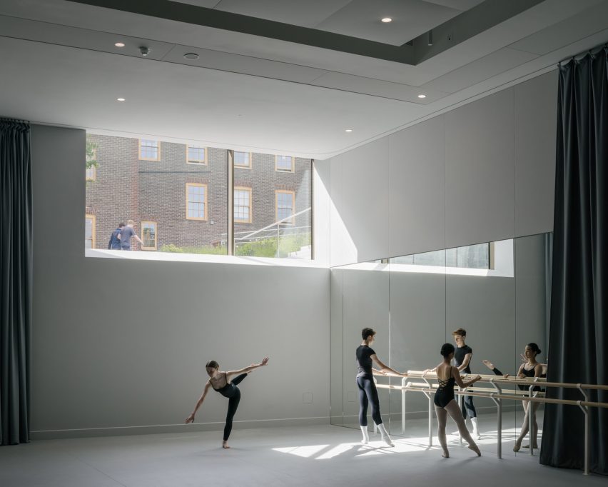 Dance studio in Brighton College performing arts centre by Krft
