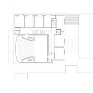 Floor plan of Brighton College performing arts centre by Krft