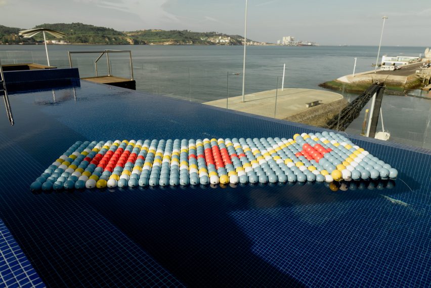 Colourful mattress made from cork