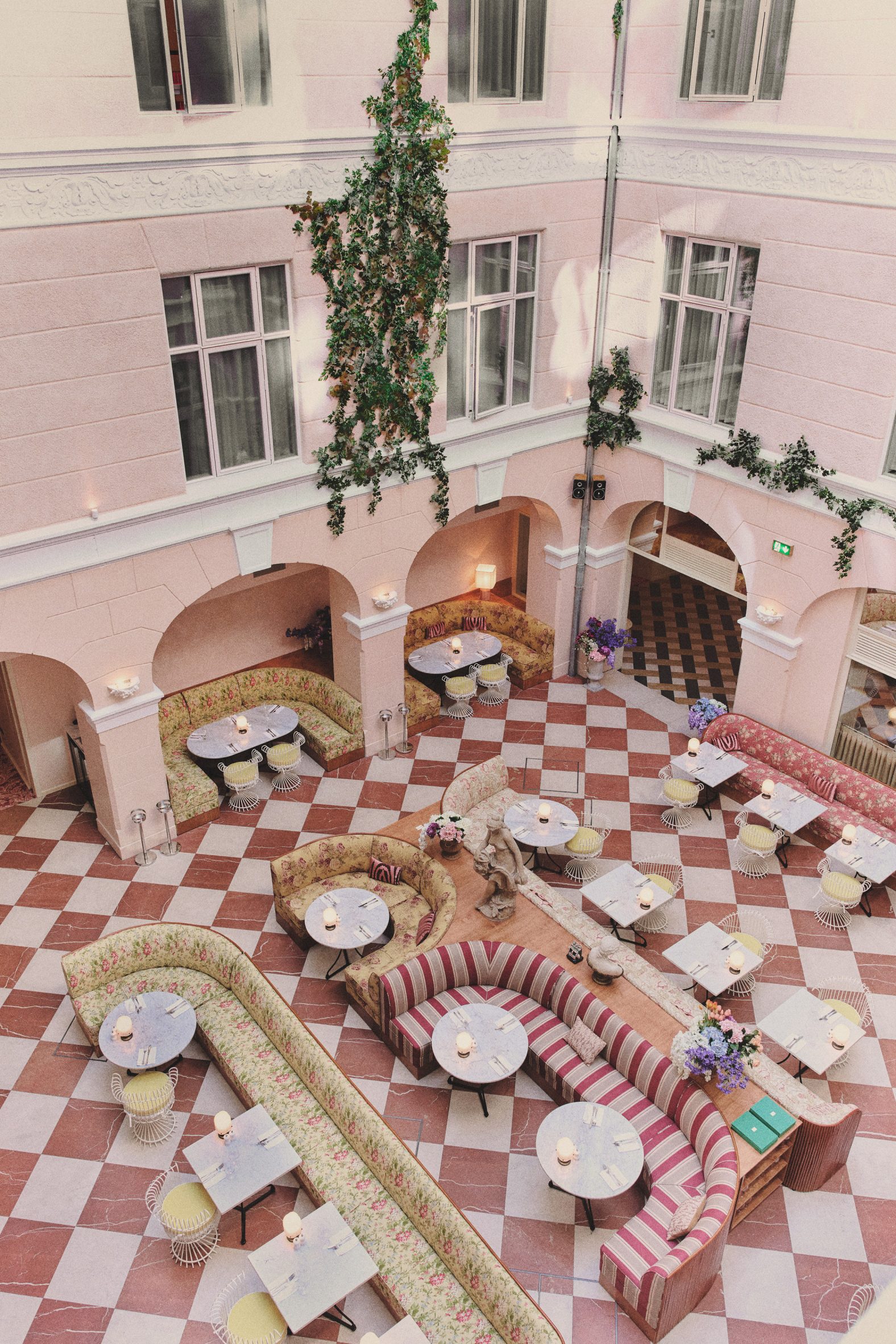 Internal courtyard at Hotel Bella Grande
