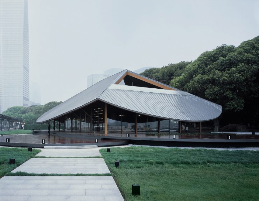 Exterior view of pavilion in China by Galaxy Arch