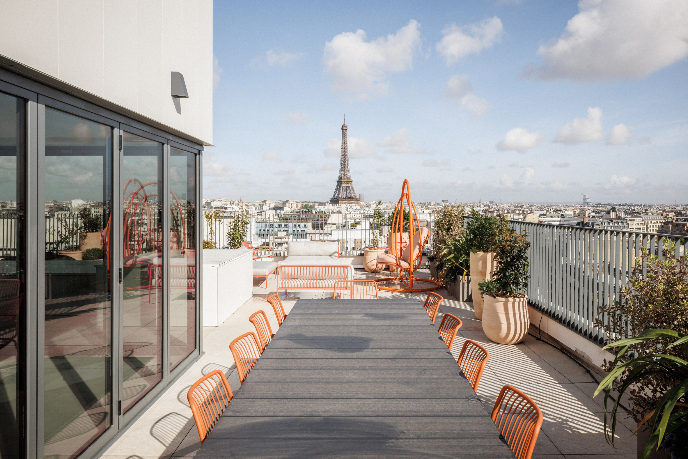 Terrace at mixed-use building by Calq and Bond Society