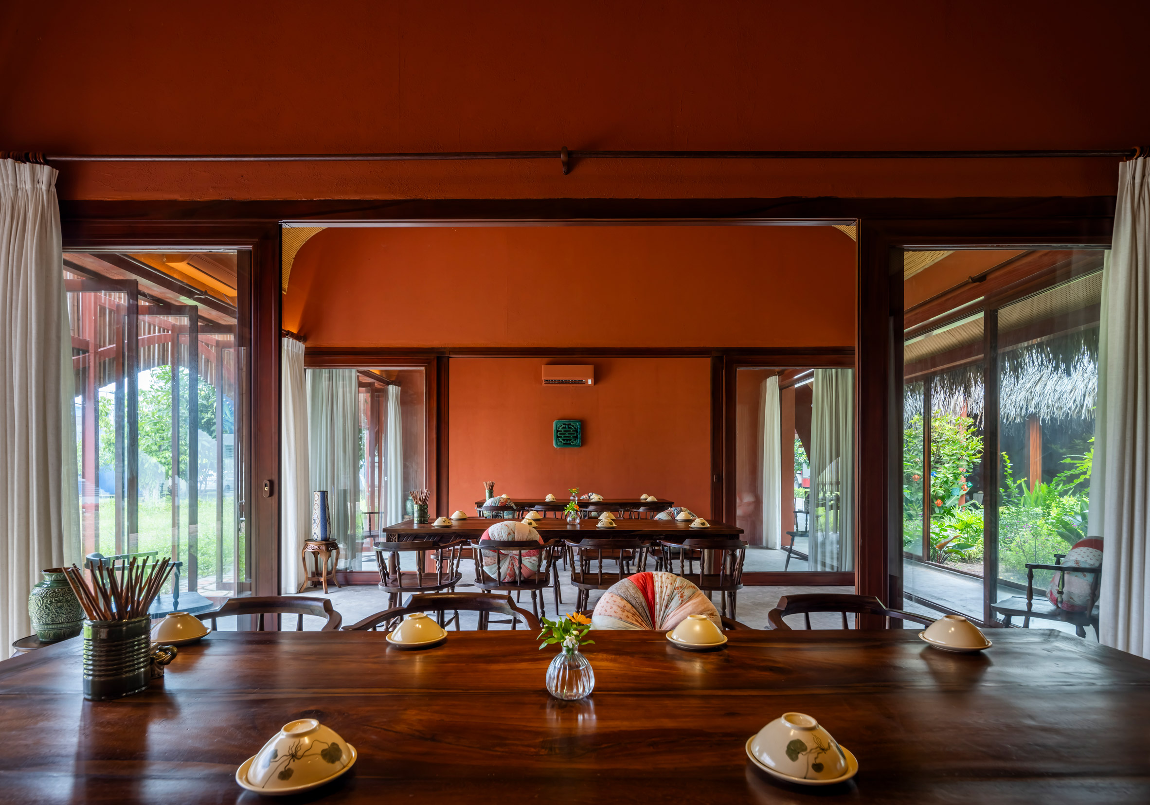 Interior view of garden restaurant by Long Nguyen Design