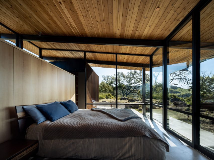 Bedroom within the home in Sonoma County