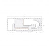 Second floor plan of House in Nishizaki by Studio Cochi Architects