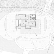 Plan of Jinji Lake Pavilion by Galaxy Arch