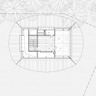 Plan of Jinji Lake Pavilion by Galaxy Arch