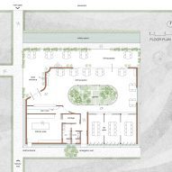 Plan of Nhà Tú Garden Restaurant by Long Nguyen Design