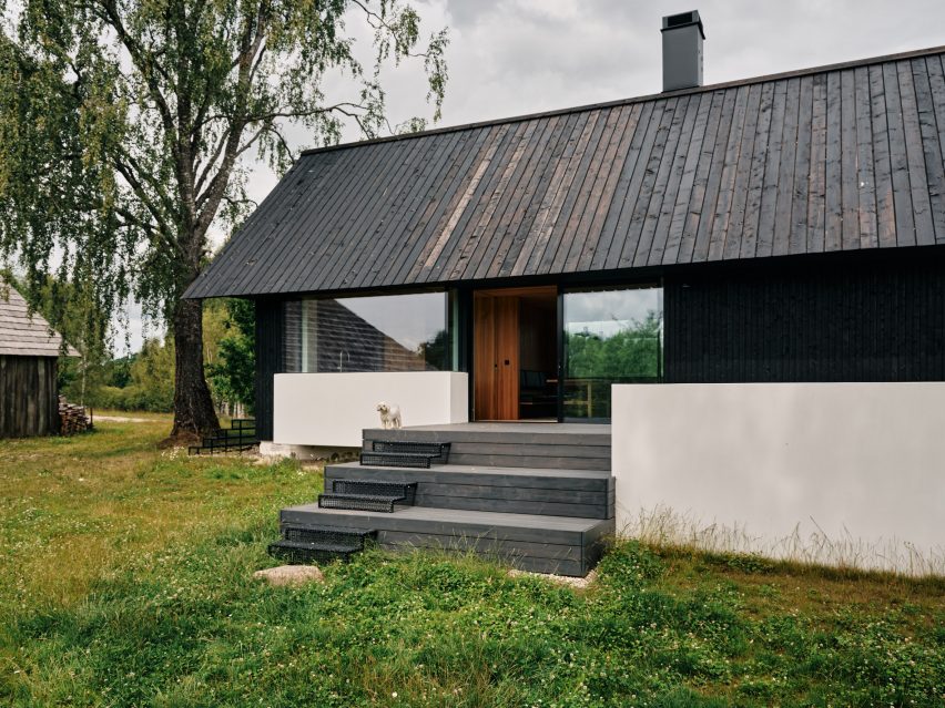 Entrance to Põro House in Estonia