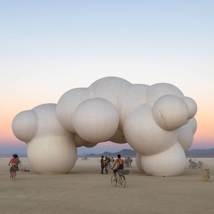 Inflatable installation by Bjarke Ingels and Jakob Lange for Burning Man festival, USA, 2022