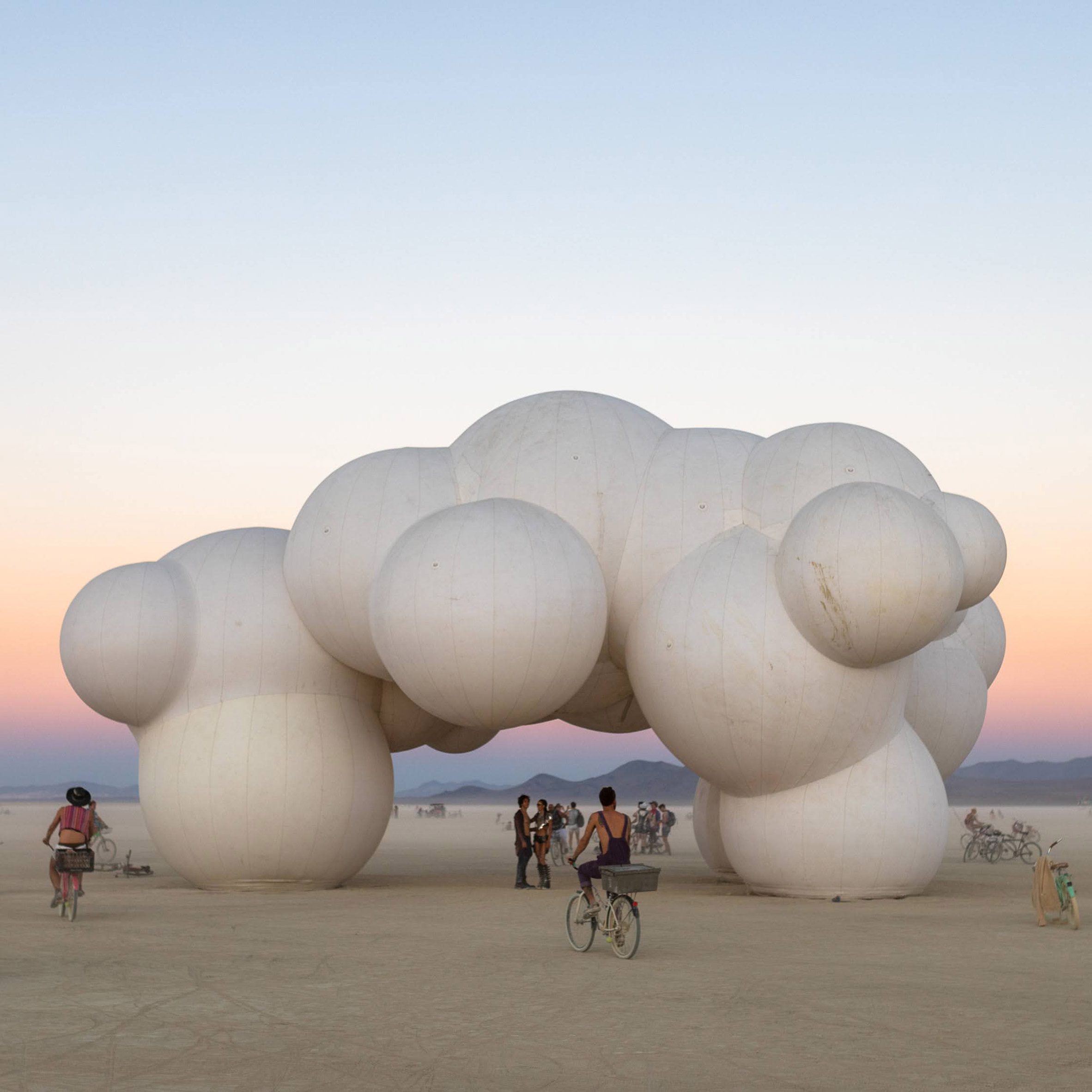 Inflatable installation by Bjarke Ingels and Jakob Lange for Burning Man festival, USA, 2022