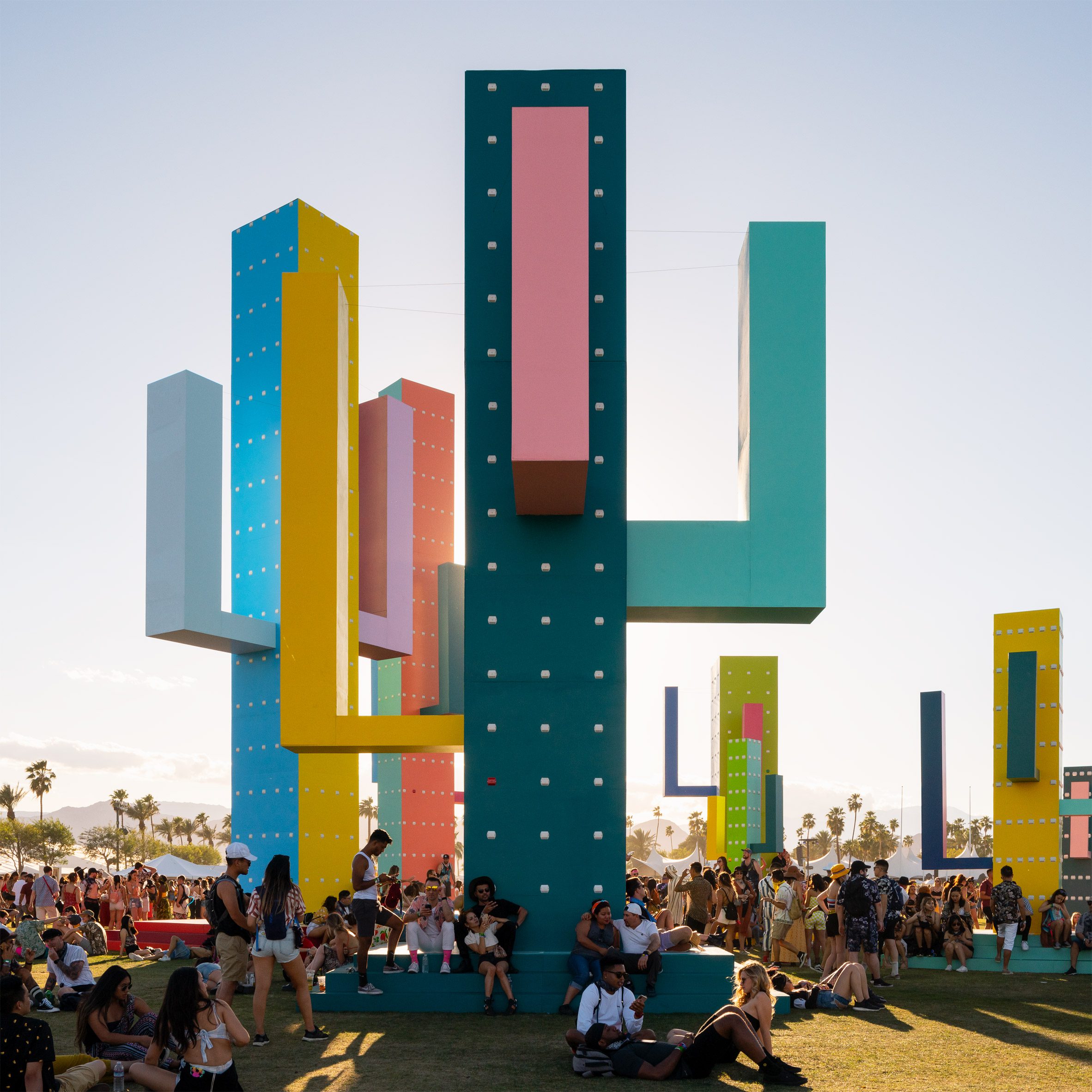 Seating installation by Office Kovacs for Coachella festival, USA, 2019