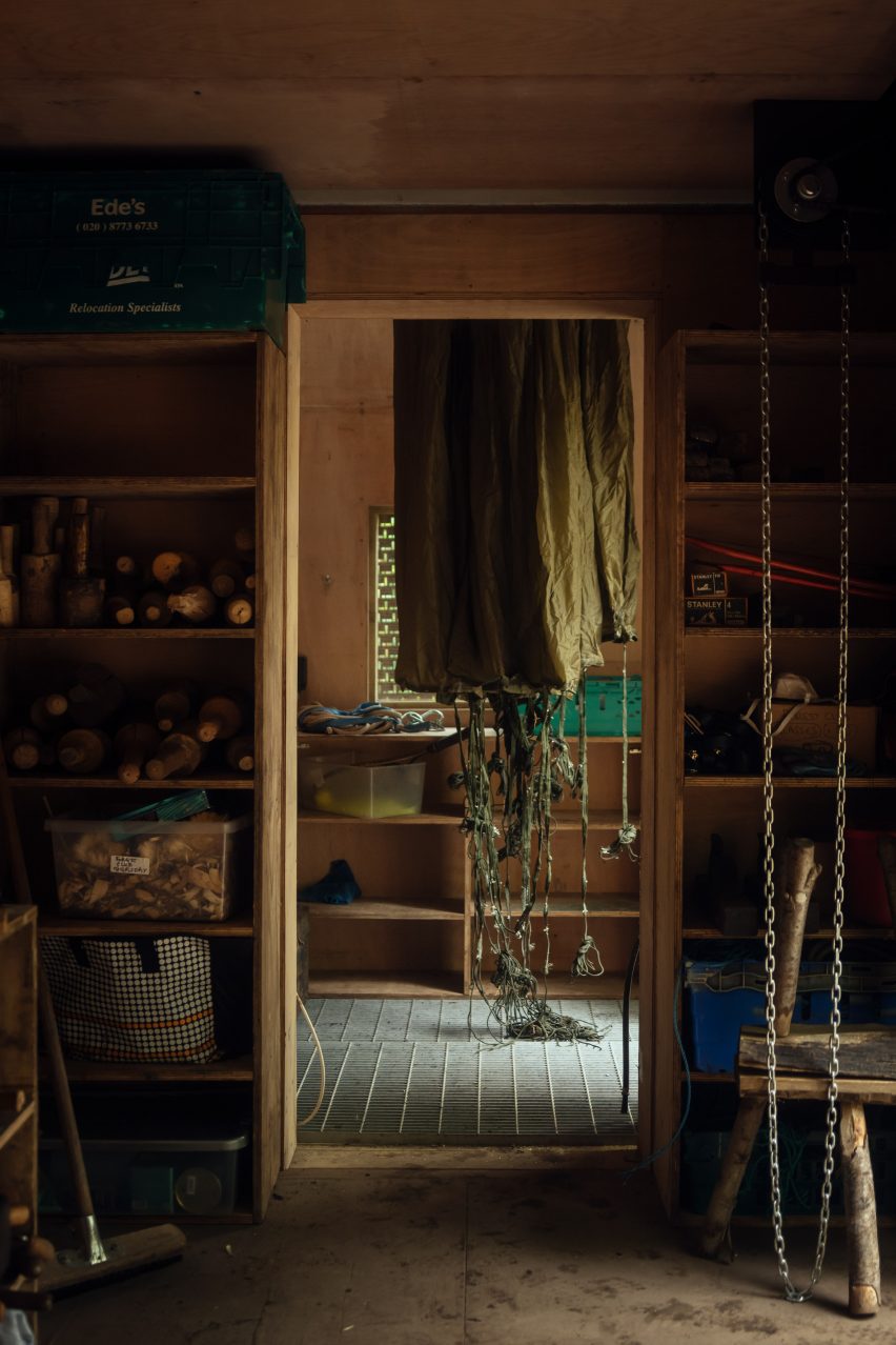 Wooden storeroom