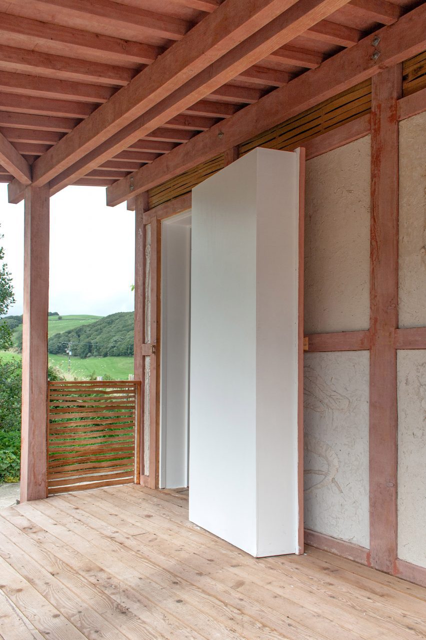 Terrace of wooden pavilion in Cumbria