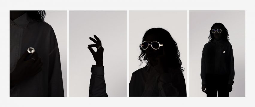 A series of four images laid out horizontally, displaying a person's silhouette in all black.