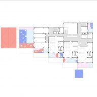 Second floor plan of West Coast Kindergarten by CLOU Architects