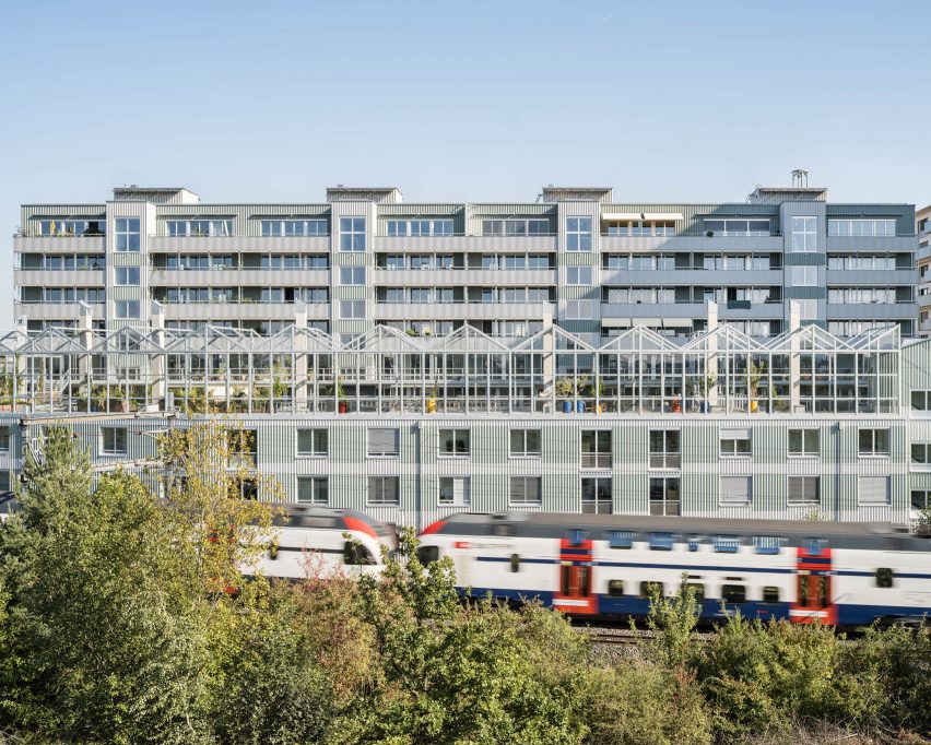 Industrial-looking housing cooperative near Zurich