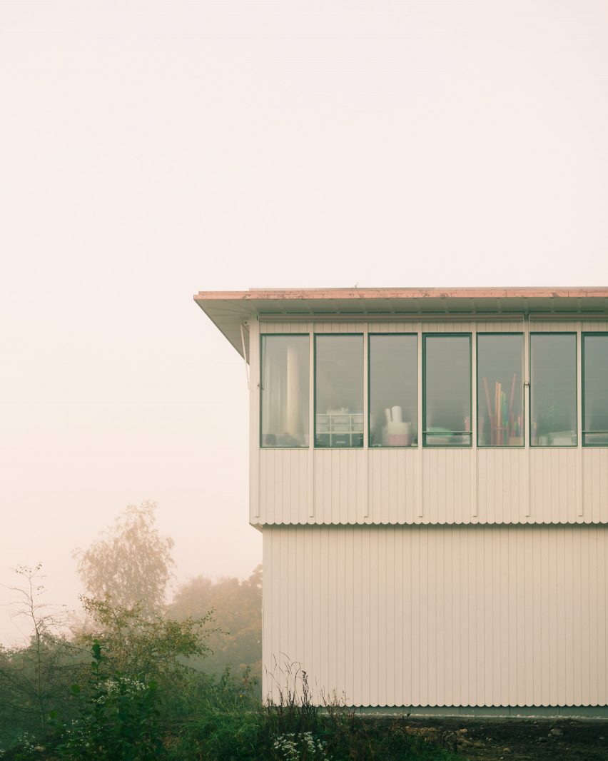 Exterior view of Aeschi School in Switzerland by Haller Gut Architekten