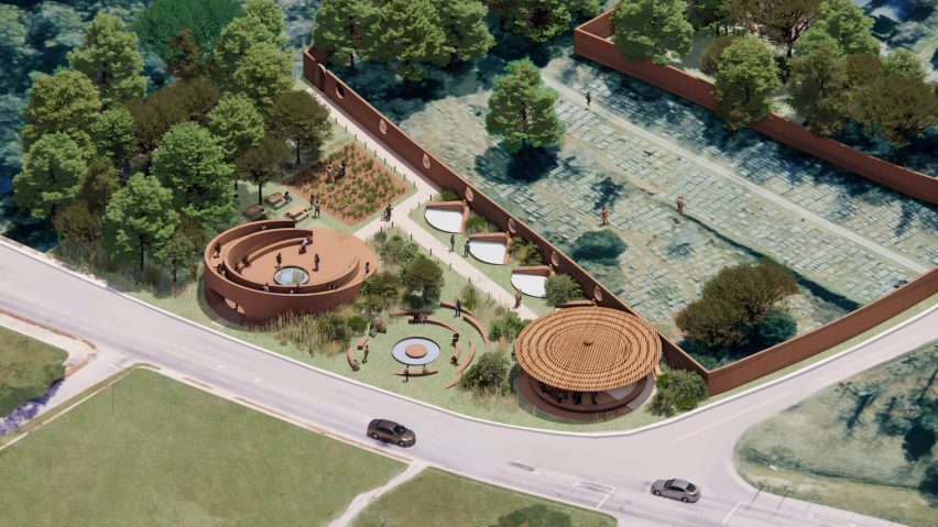 Rendering of memorial project by WXY Architecture