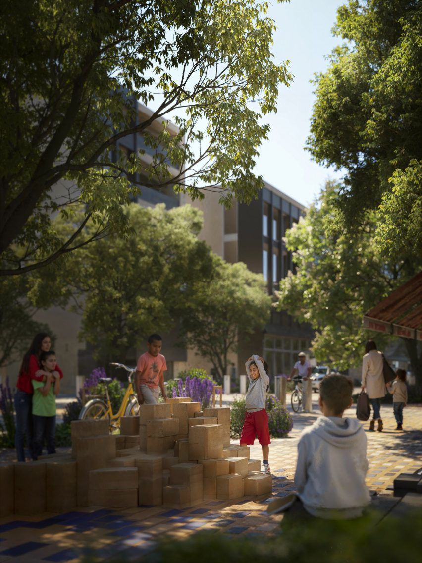 Render of a public plaza in Hatay