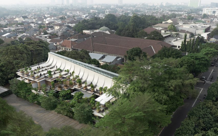 View of Aruma Split Garden in Jakarta 