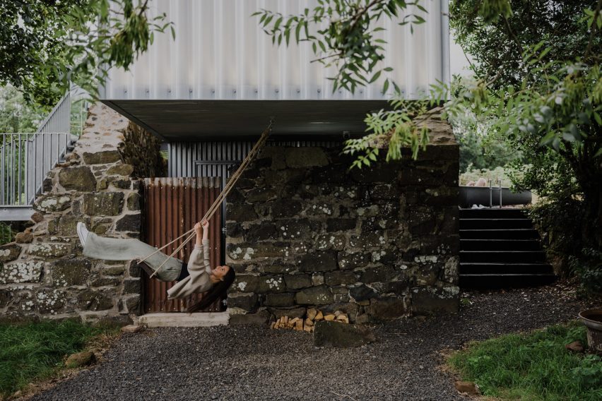 Swing under and cantilevered home