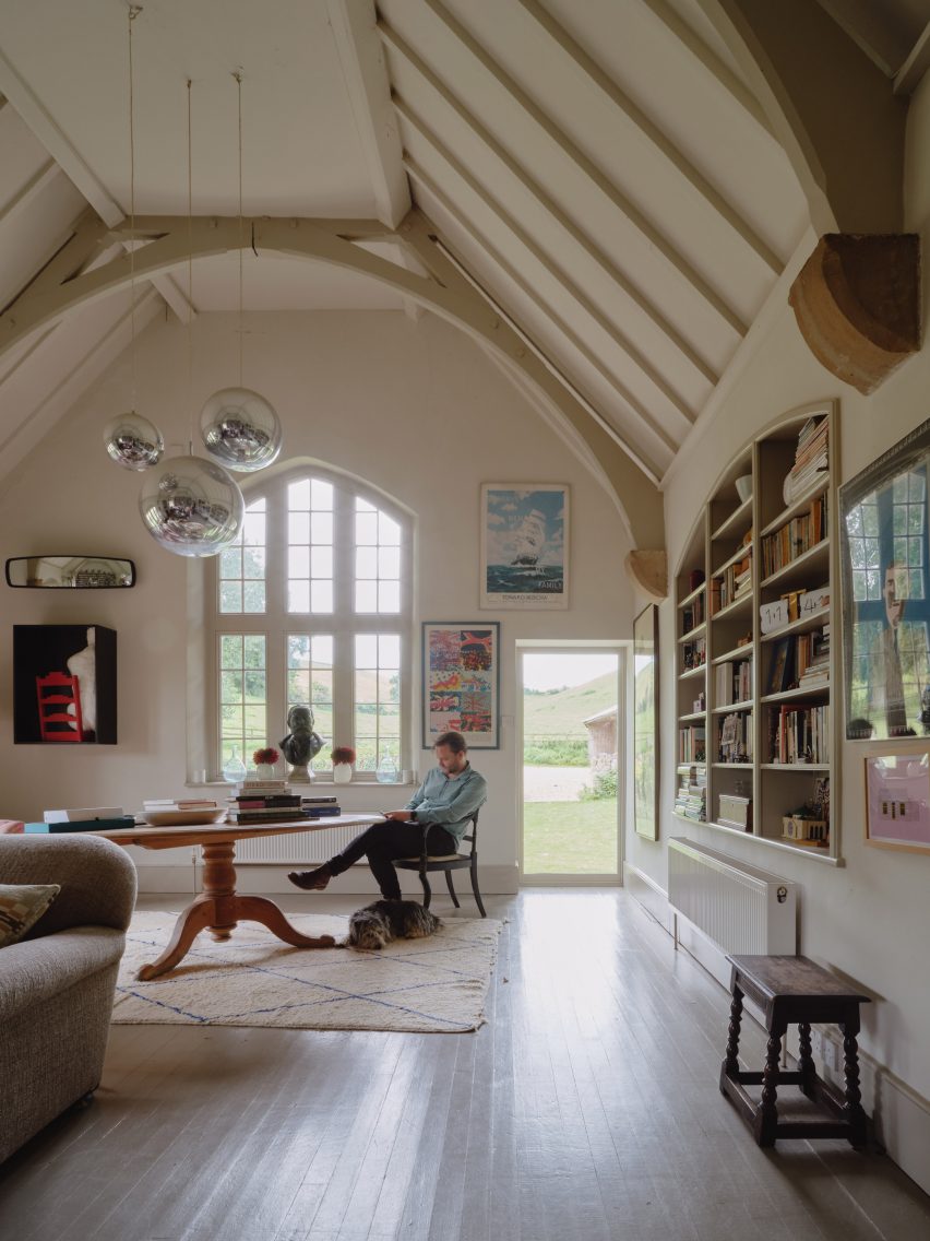 Living space within Old School House in Somerset