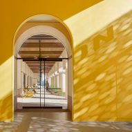 Yellow walls with archways