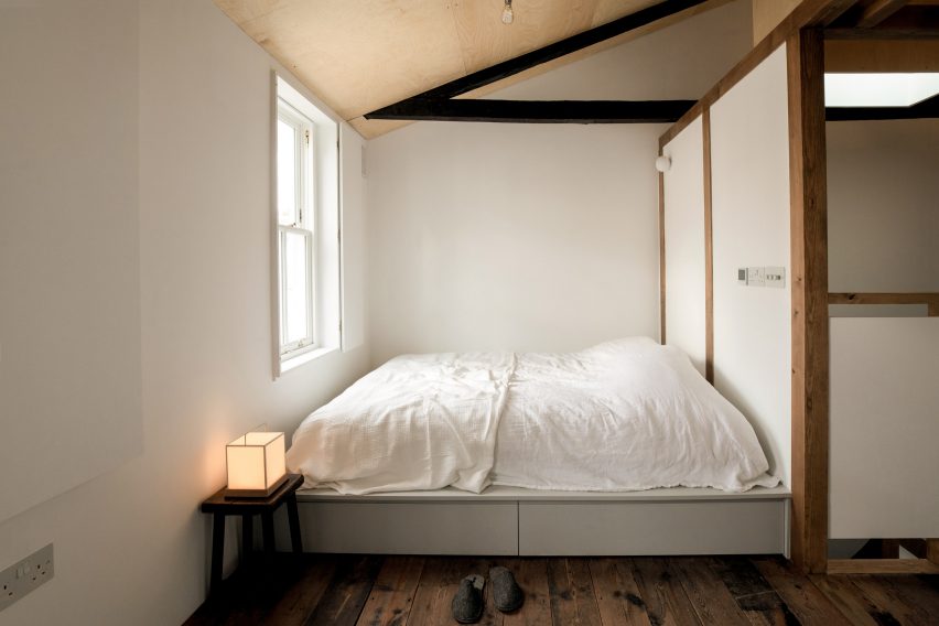 Bedroom interior at Bough Terrace in London