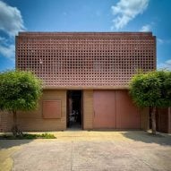 A building made of red stone