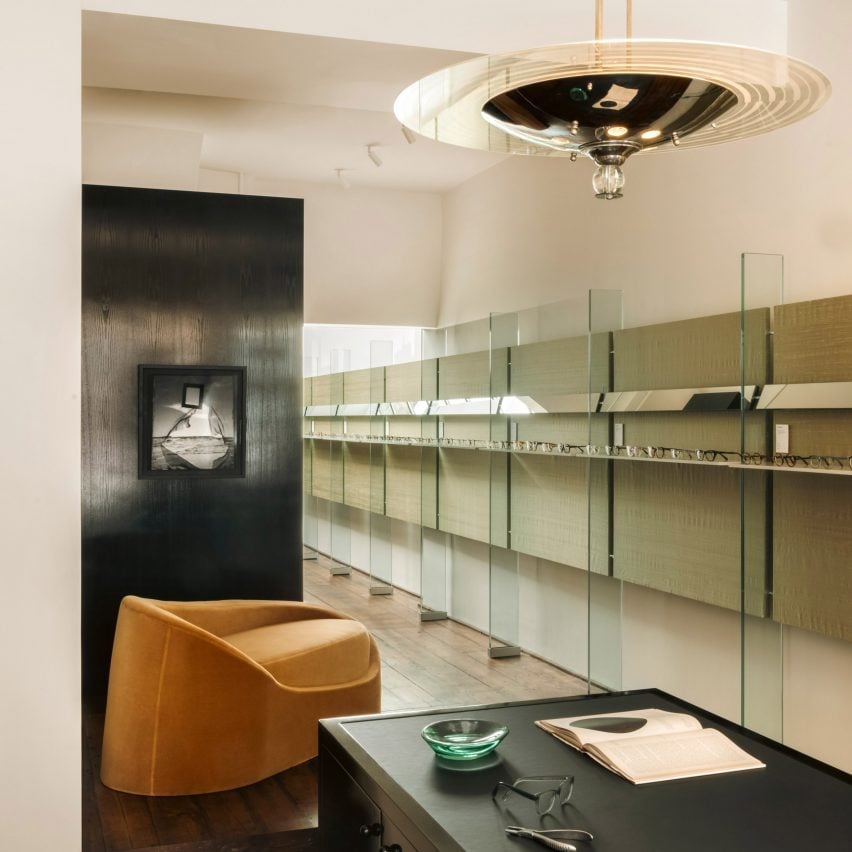 Glass shelves in Cubitts store by Tutto Bene