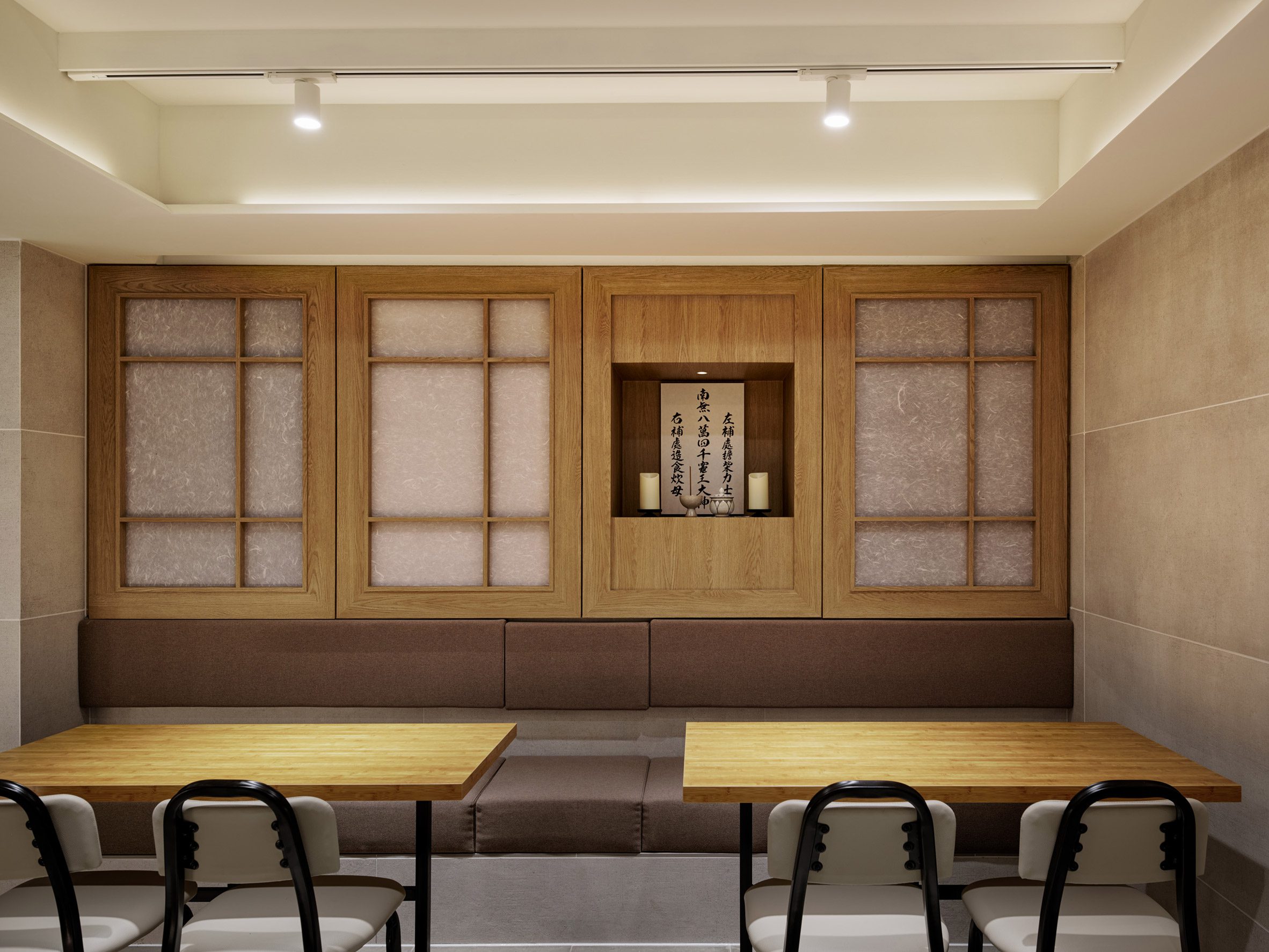 Dining area of Buddhist temple by Design by 83