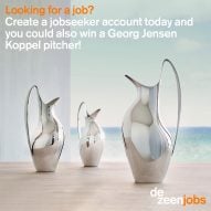 Register as a jobseeker for a chance to win a Georg Jensen Koppel pitcher