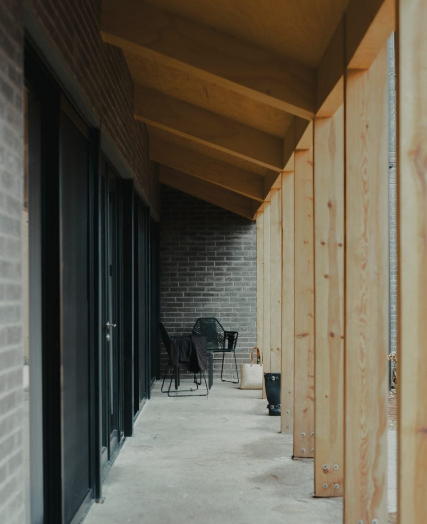 Glazed siding and French doors