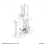 Axonometric drawing of Dot.Ateliers Ogbojo by DeRoché Strohmayer