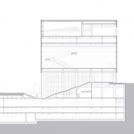 Section of Audeum by Kengo Kuma and Associates