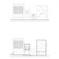 Elevation and section of Siyadi Pearl Museum by Studio Anne Holtrop