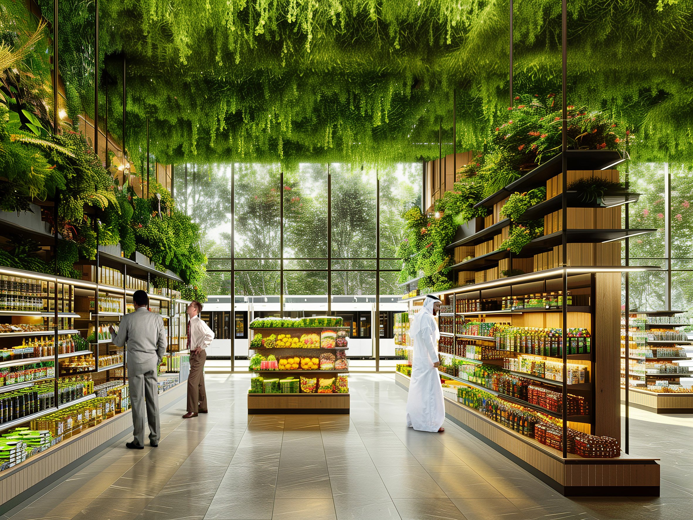 Render of shop on Green Spine by Urb