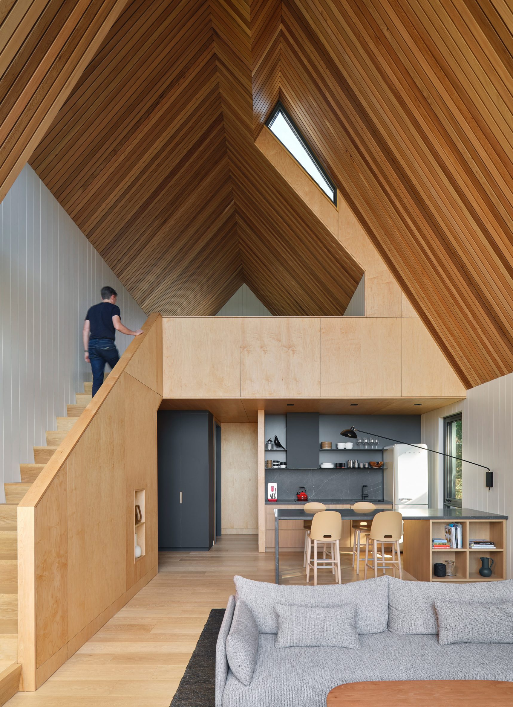 Wood-clad interior