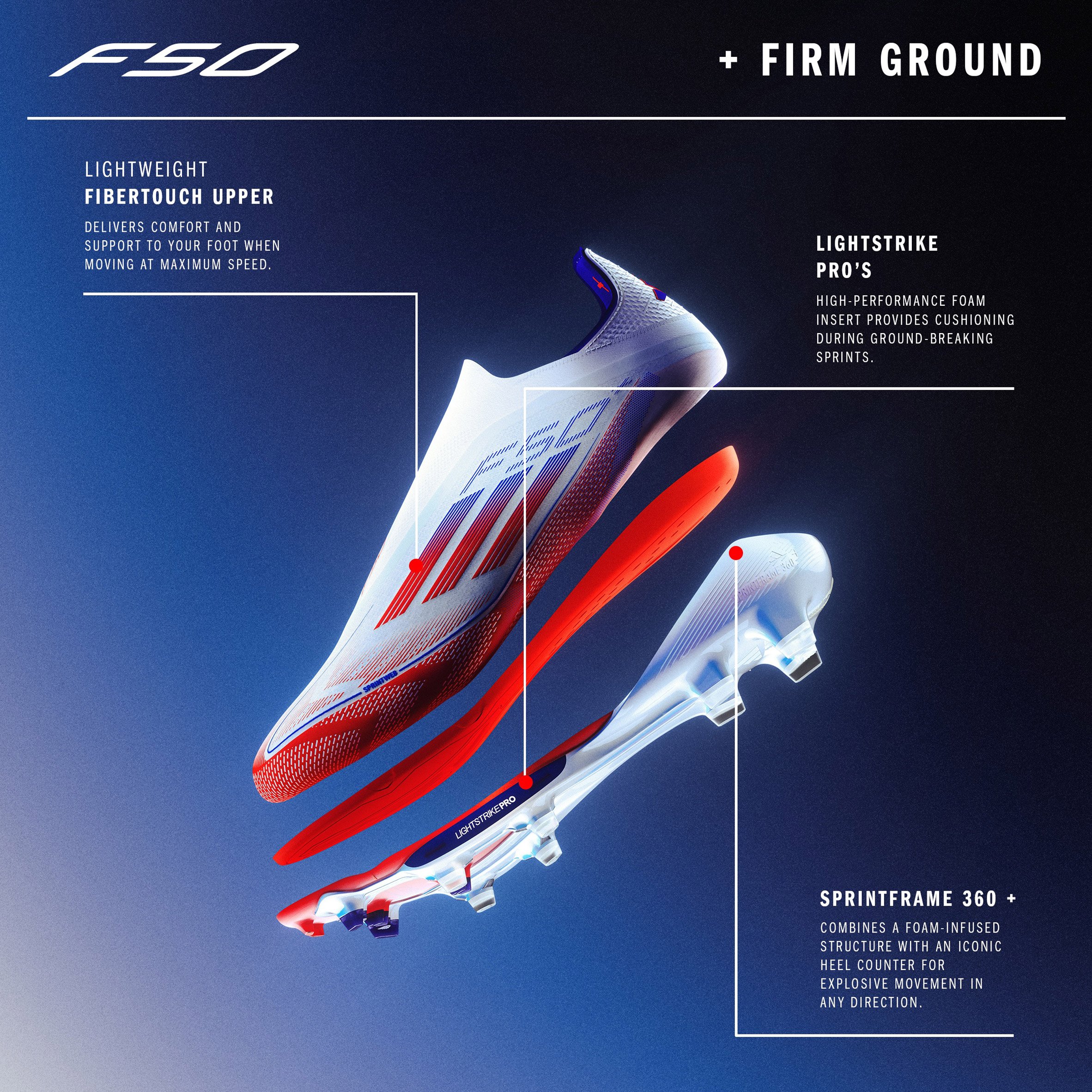 Adidas F50+ football boot