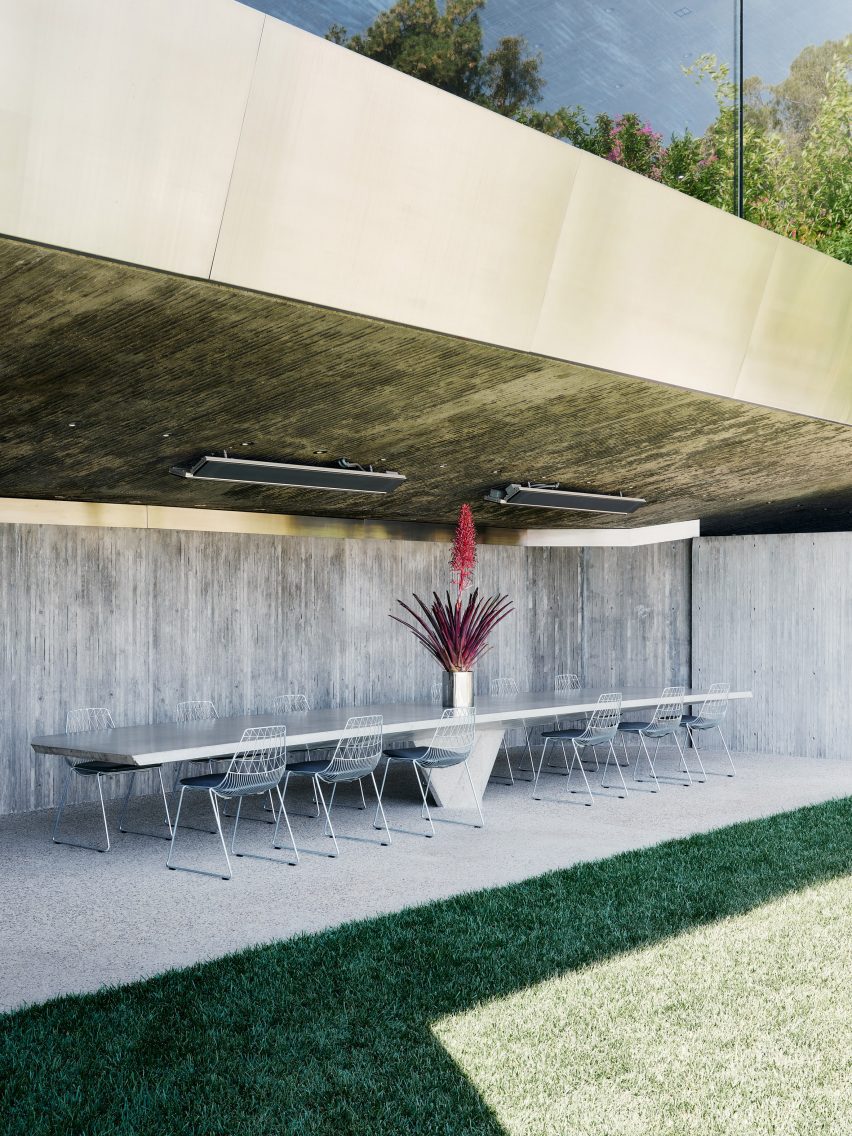 Concrete alcove at Goldstein entertainment complex