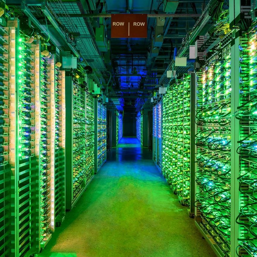 Photo of servers inside Google's St Ghislain data centre