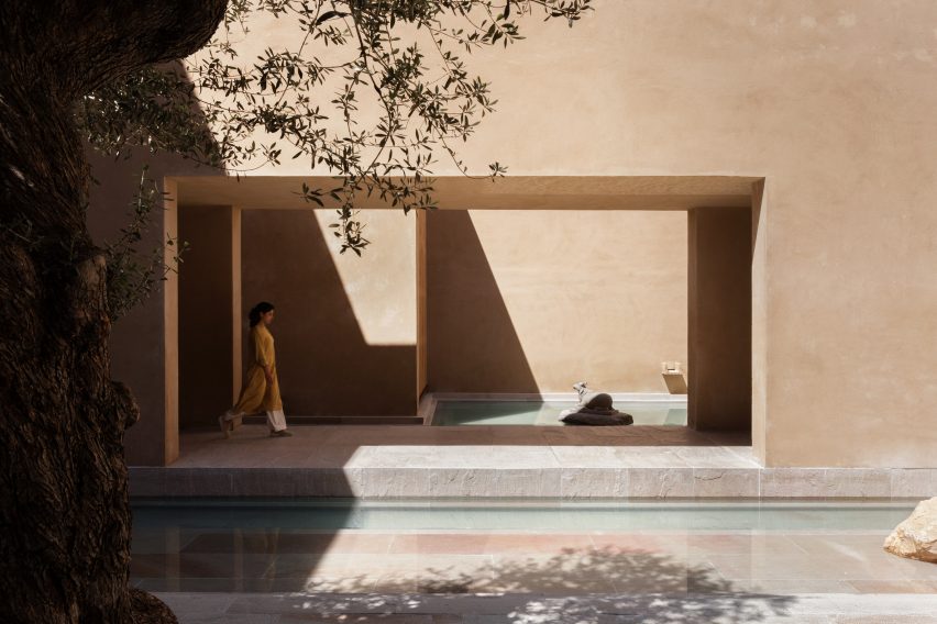 View of courtyard within House of Courtyards in Dubai