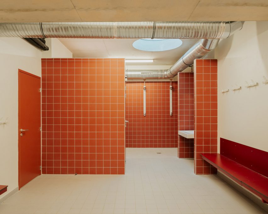 Interior of the Jean Bouissou Stand Stand by Baito Architectes and Atelier Pirollet Architectes