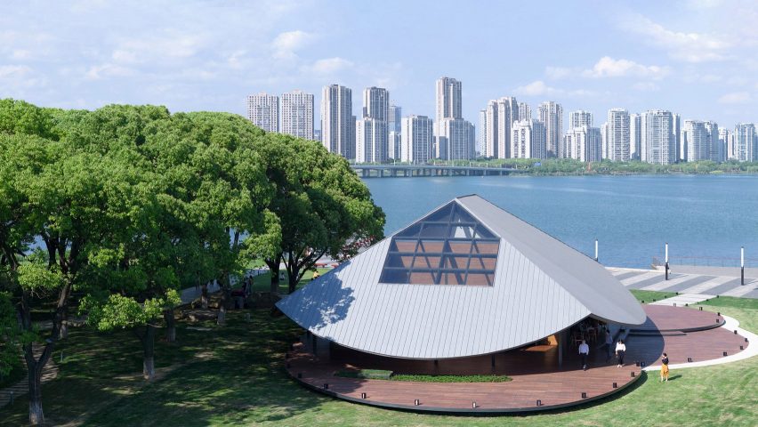 Lakeside pavilion in Suzhou