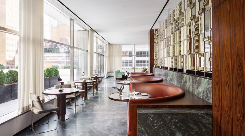 Dining area overlooking an expansive terrace